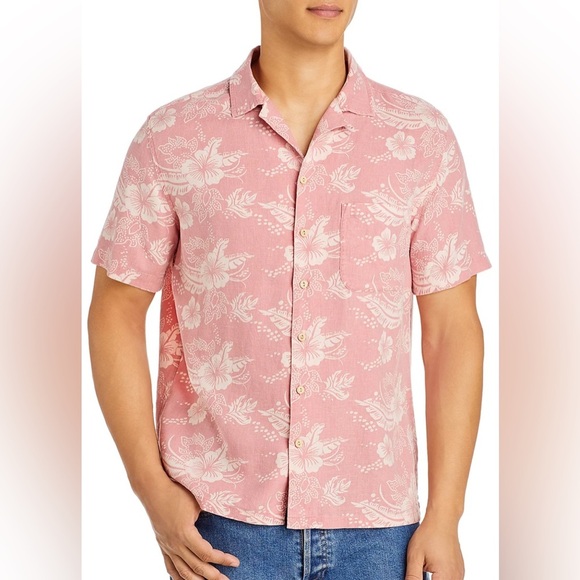 NWT - Rails Waimea Floral Short Sleeve Camp Shirt in Lava Lava Rose - Size L - Picture 6 of 7